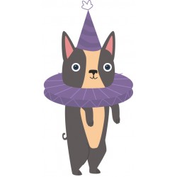 Sticker lion saut feux