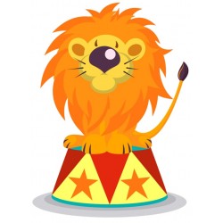 Sticker clown avec pleins de ballons