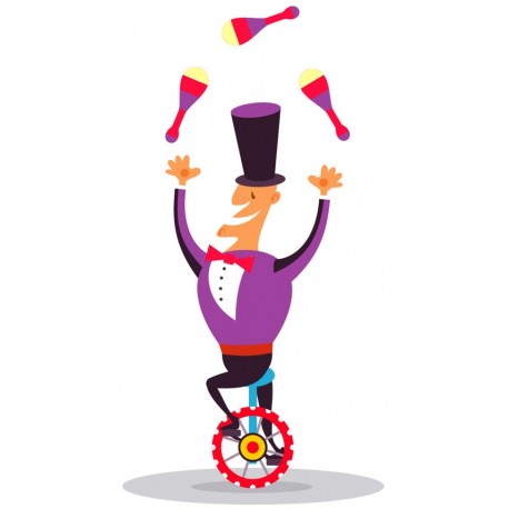 Sticker monsieur jongleur