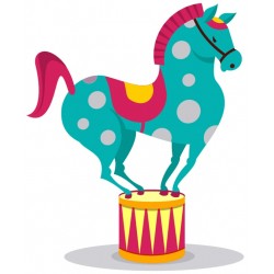 Sticker monsieur jongleur a velo