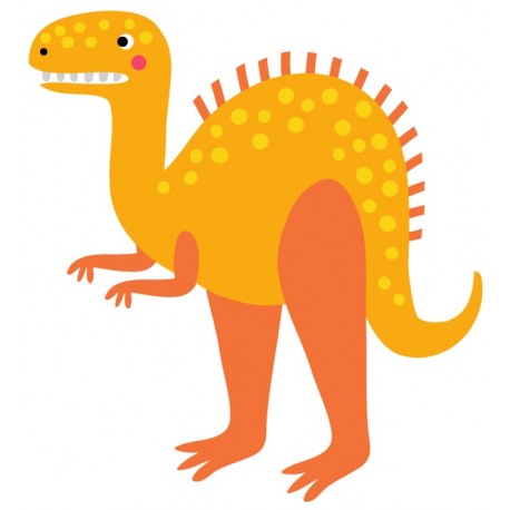 Sticker dinosaure reptile orange