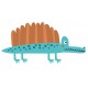 Sticker dinosaure orange