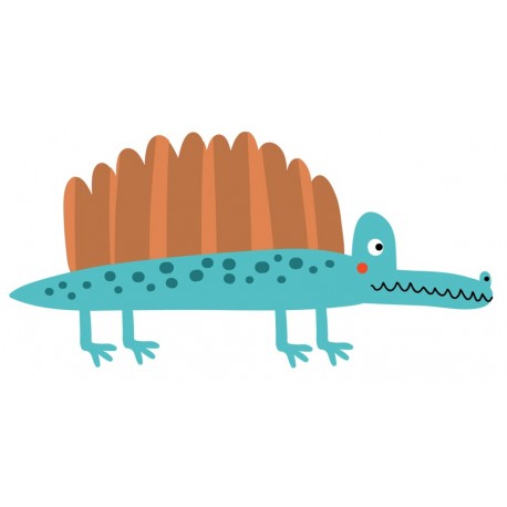 Sticker dinosaure orange