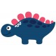 Sticker dino stegosaurus bleu