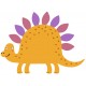 Sticker dino stegosaurus bleu