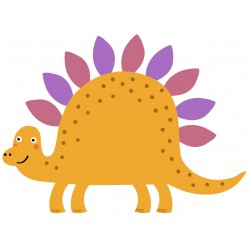 Sticker dino stegosaurus bleu