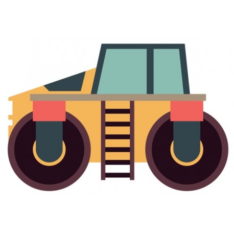 Sticker engin rouleau compresseur