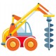 Sticker pelleteuse de chantier