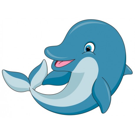 Sticker dauphin s'allonge