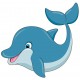 Sticker dauphin glisse sur le ventre