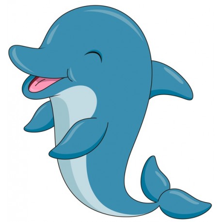 Sticker dauphin rigole