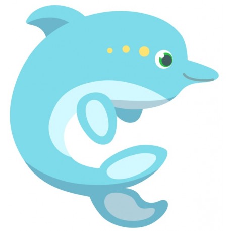 Sticker dauphin rigole