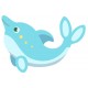 Sticker dauphin bleu ocean
