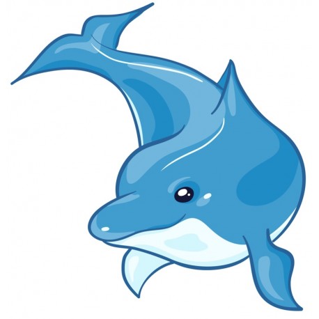 Sticker mural dauphin