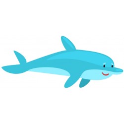 Sticker dauphin de profil