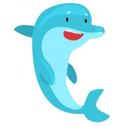 Sticker dauphin comme flipper