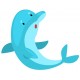 Sticker dauphin amusant