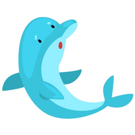 Sticker dauphin amusant