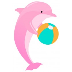 Sticker dauphin pleine face