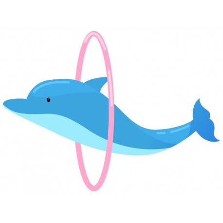 Sticker dauphin tire langue