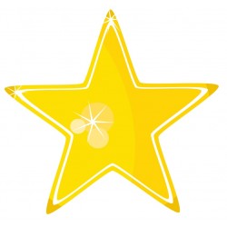 Sticker etoile jaune