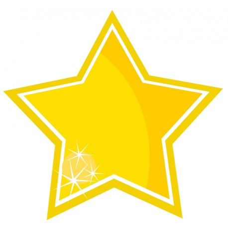 Sticker etoile jaune nuance