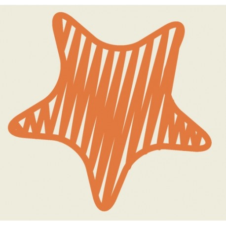 Sticker etoile jaune style or