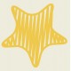 Sticker etoile jaune style or