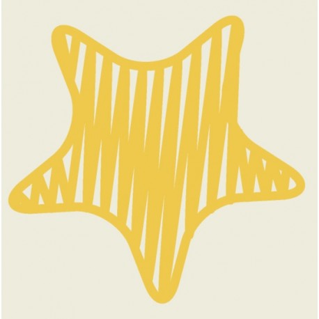 Sticker etoile jaune style or