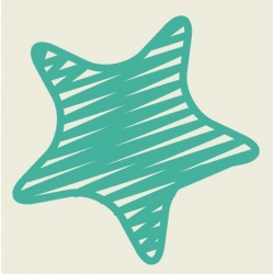 Sticker etoile gribouilli jaune