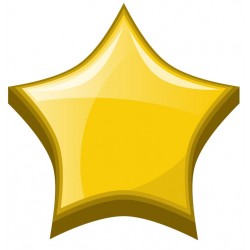 Sticker murale etoile double