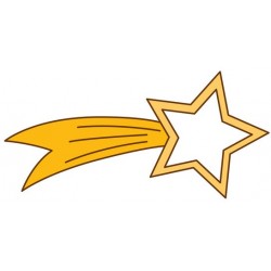 Autocollant etoile filante