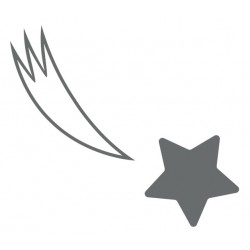 Sticker étoile filante bleu