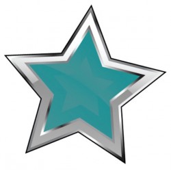 Sticker étoile chrome rose