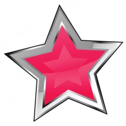 Sticker étoile chrome jaune