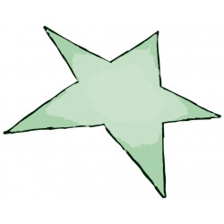 Sticker étoile pastel vert