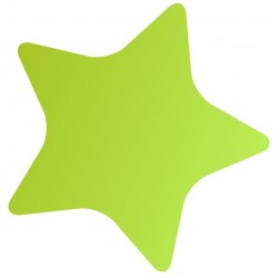 Sticker murale étoile orange