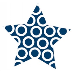 Sticker étoile pois orange