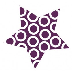 Stickers étoile damier