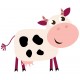 Stickers vache blanche