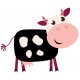 Stickers vache noir