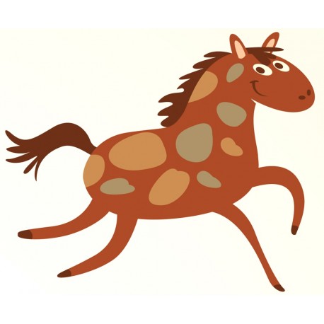Sticker cheval galop chambre