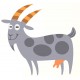 Sticker chevre sourit