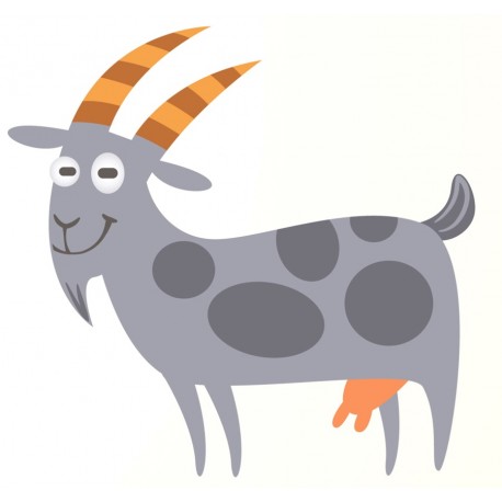 Sticker chevre sourit