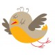 Sticker oiseau chante