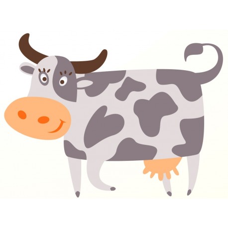 Sticker vache grise