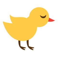 Sticker poussin s'endort