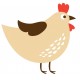 Sticker poule cocotte