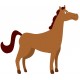 Sticker cheval marron