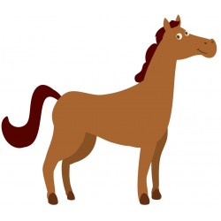 Sticker cheval marron
